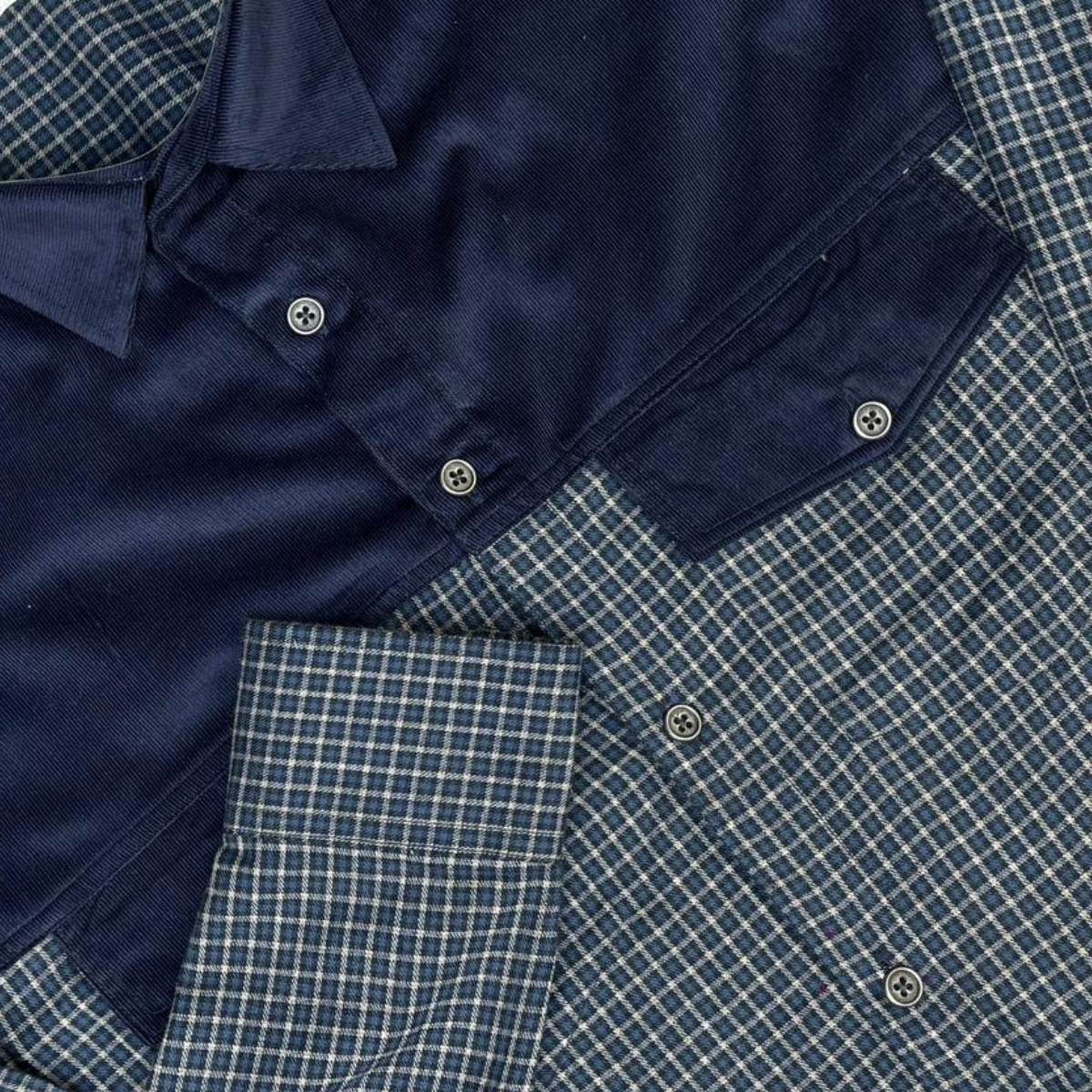 Steel Blue Flannel Shirt
