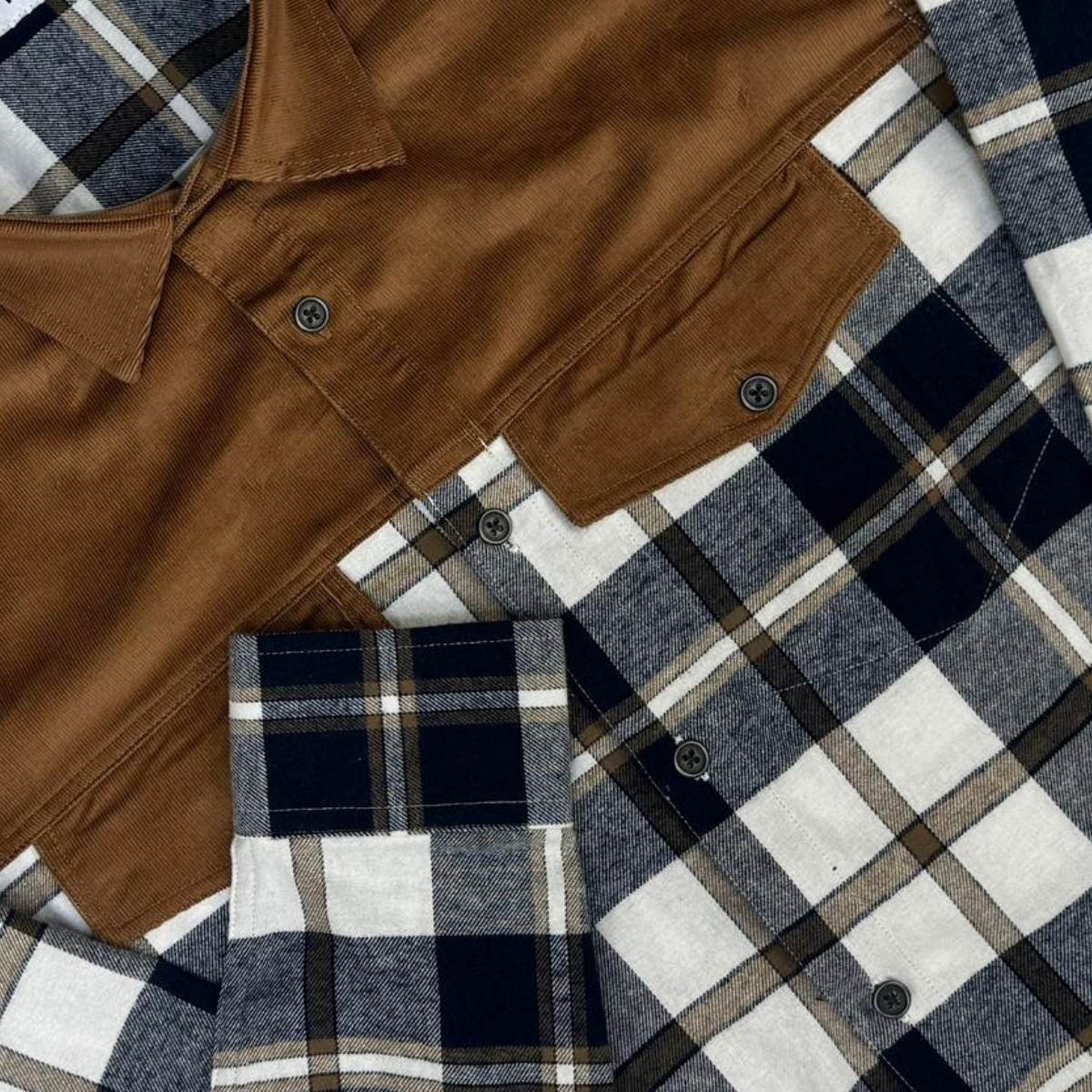 Rustic Brown Flannel Shirt