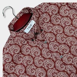 TYLO Burgundy Paisley Premium Shirt view 1