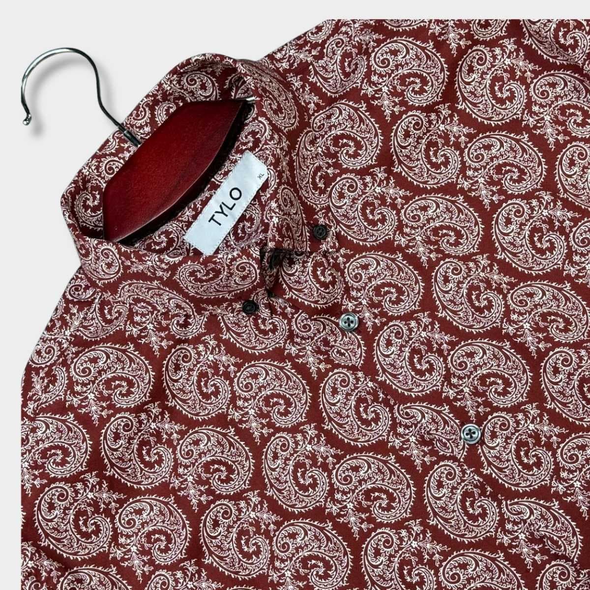 TYLO Burgundy Paisley Premium Shirt showcase 2