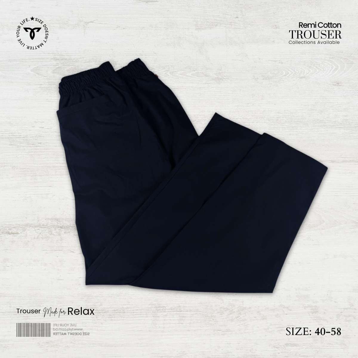 Remi Cotton Relaxed Trouser – Classic Black showcase 2