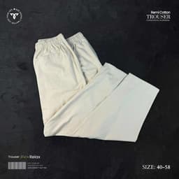Remi Cotton Relaxed Trouser – Off-White view 1