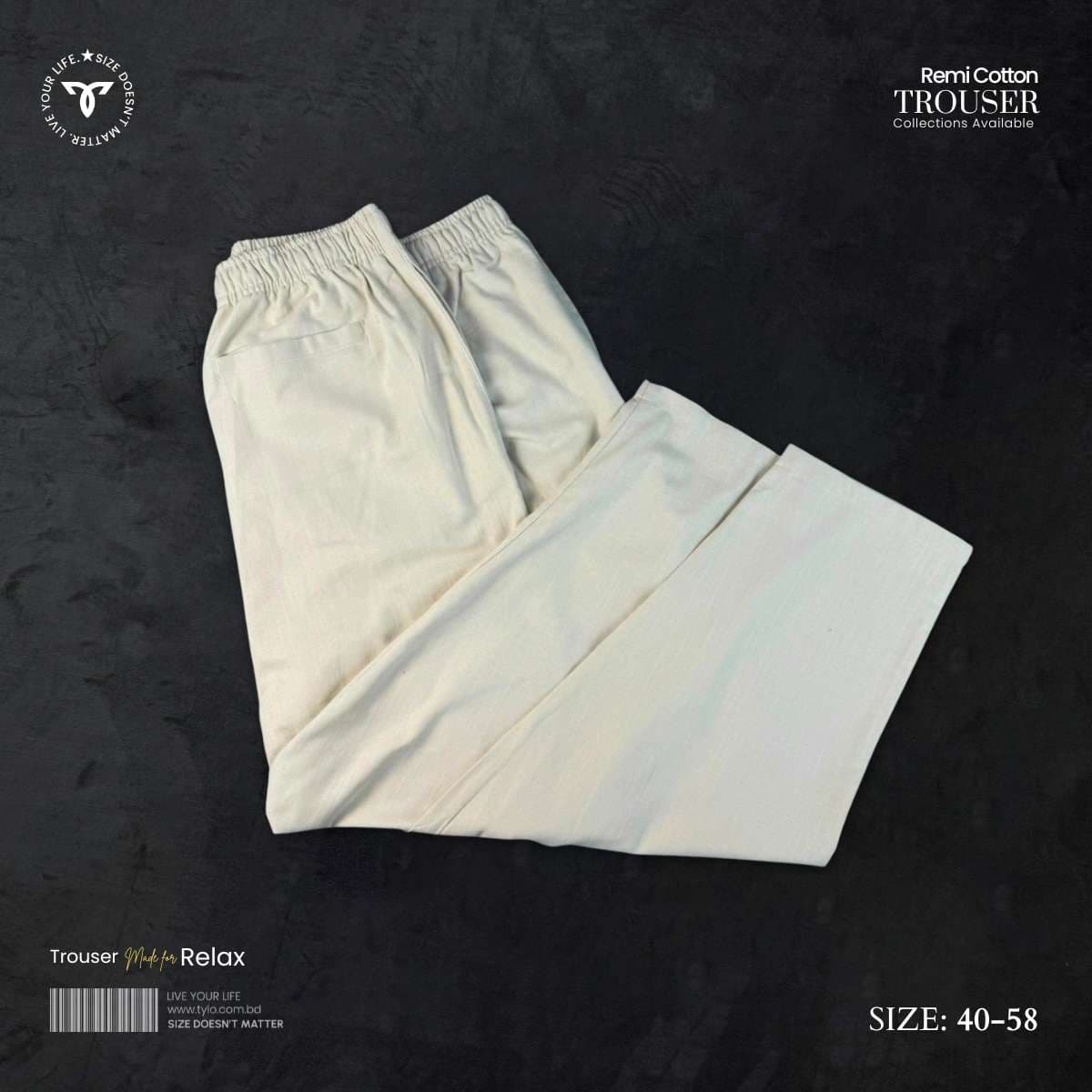 Remi Cotton Relaxed Trouser – Off-White showcase 2