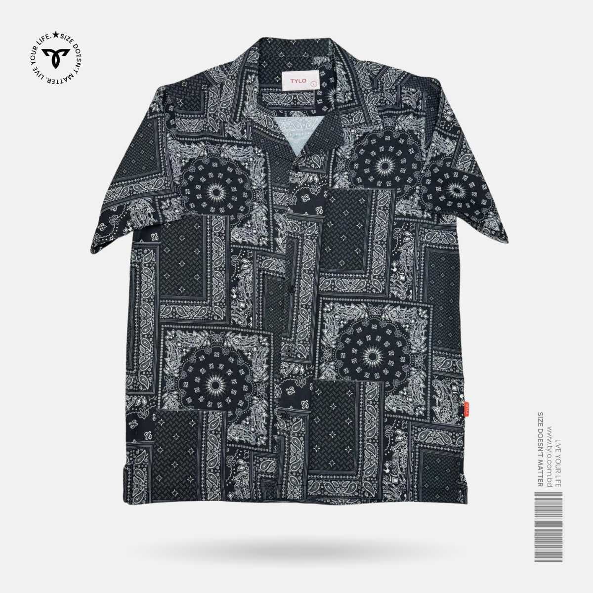 Black Paisley Cuban Shirt showcase 1