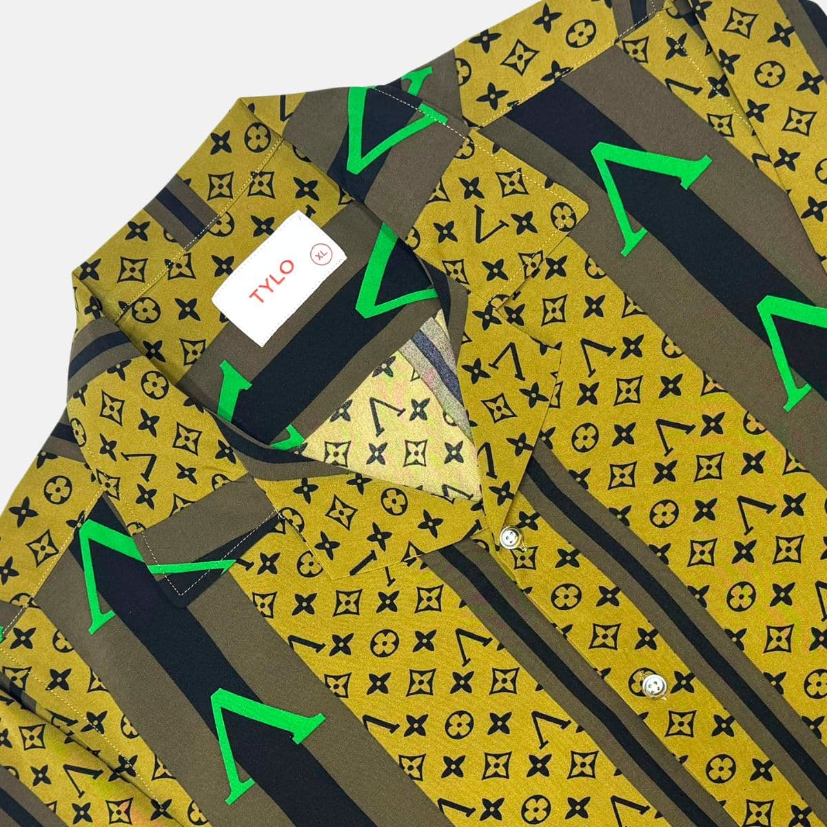 Mustard Monogram Cuban Shirt showcase 2