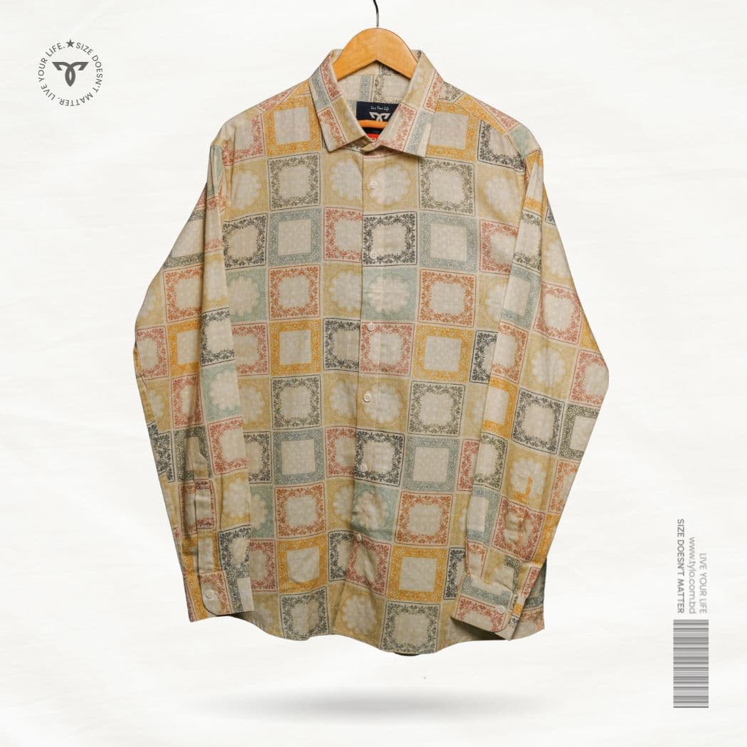 TYLO Premium Vintage Tile Print Full Sleeve Shirt showcase 1