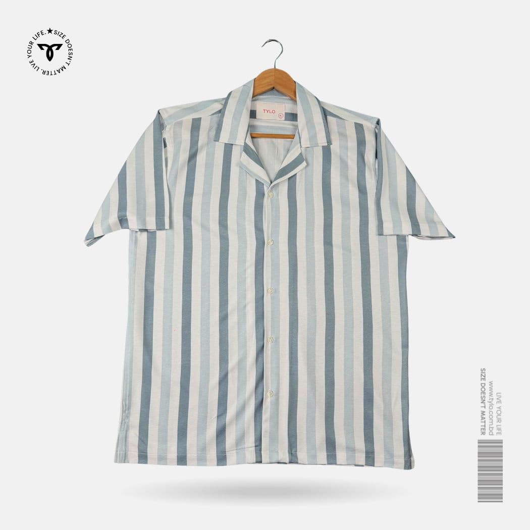 Riviera Slate Stripe CUBAN SHIRT