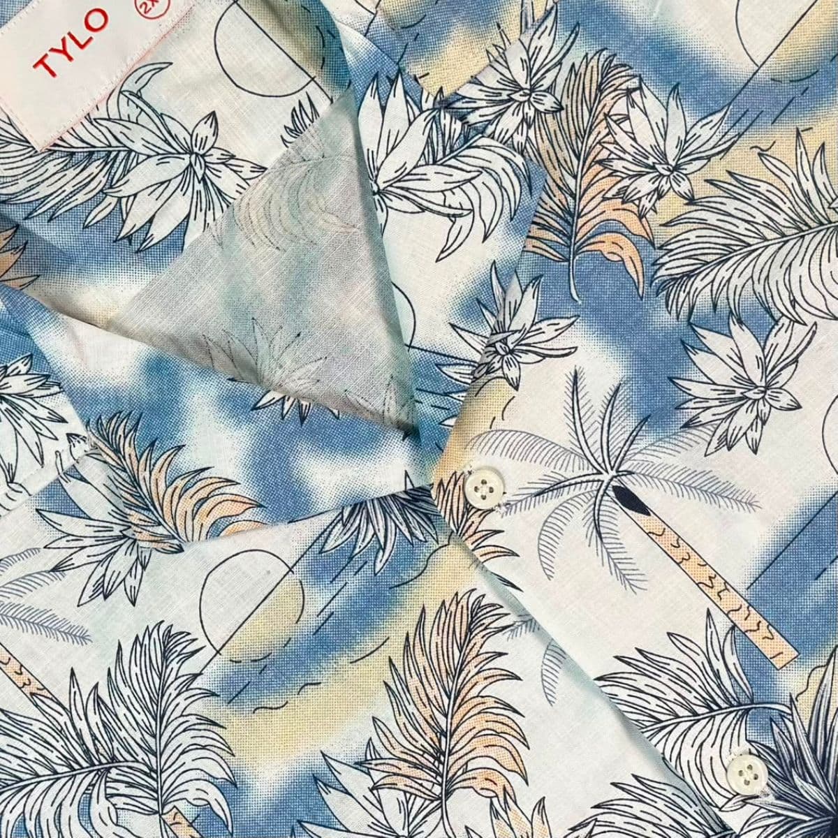 Blue Palm Sunset Cuban Shirt showcase 3
