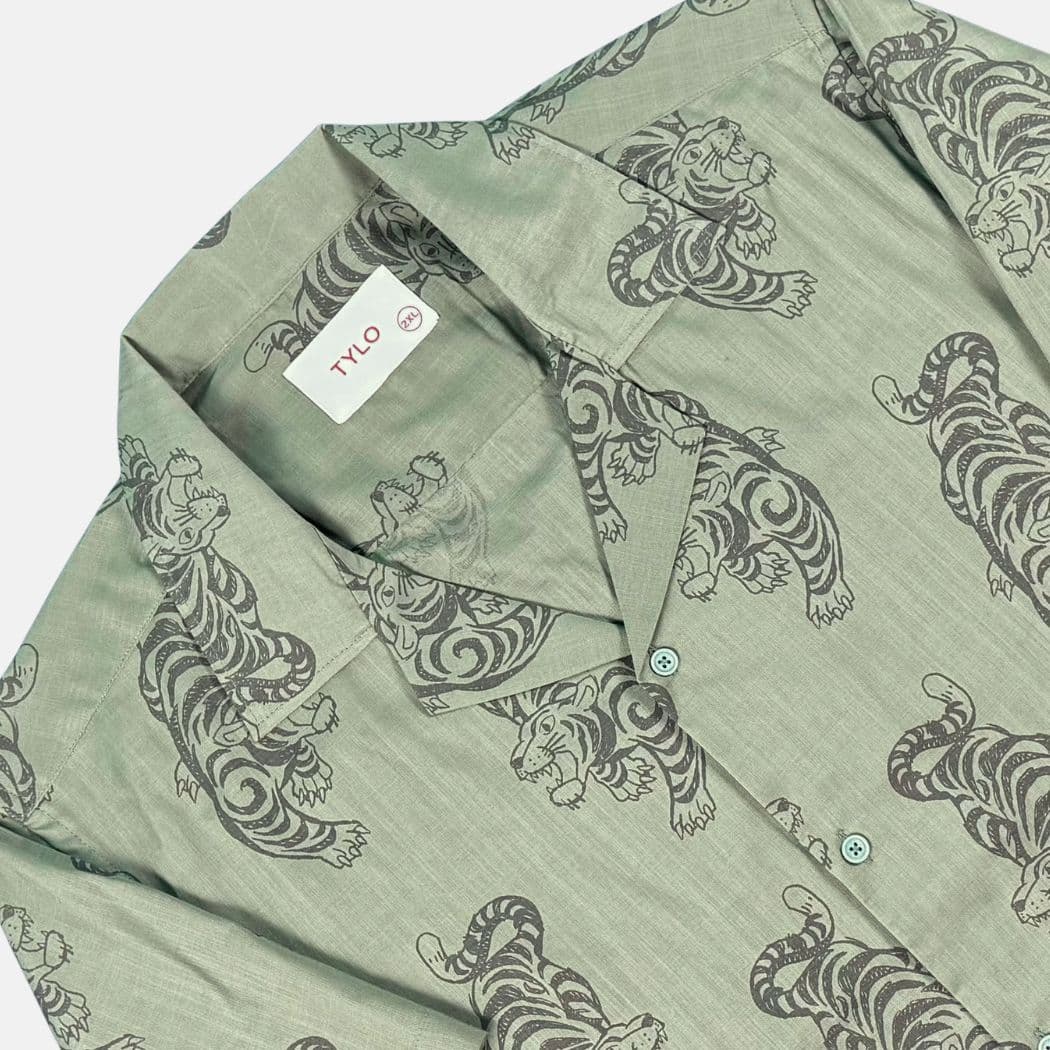 Sage Tiger Cuban Shirt showcase 2