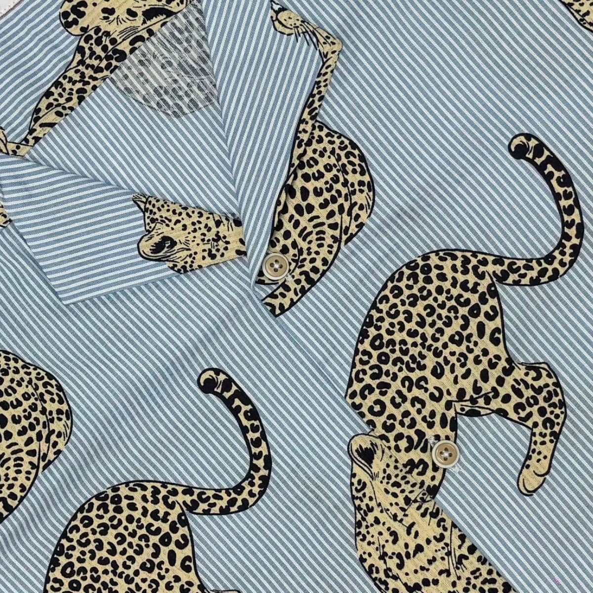Sky Leopard Cuban Shirt showcase 3