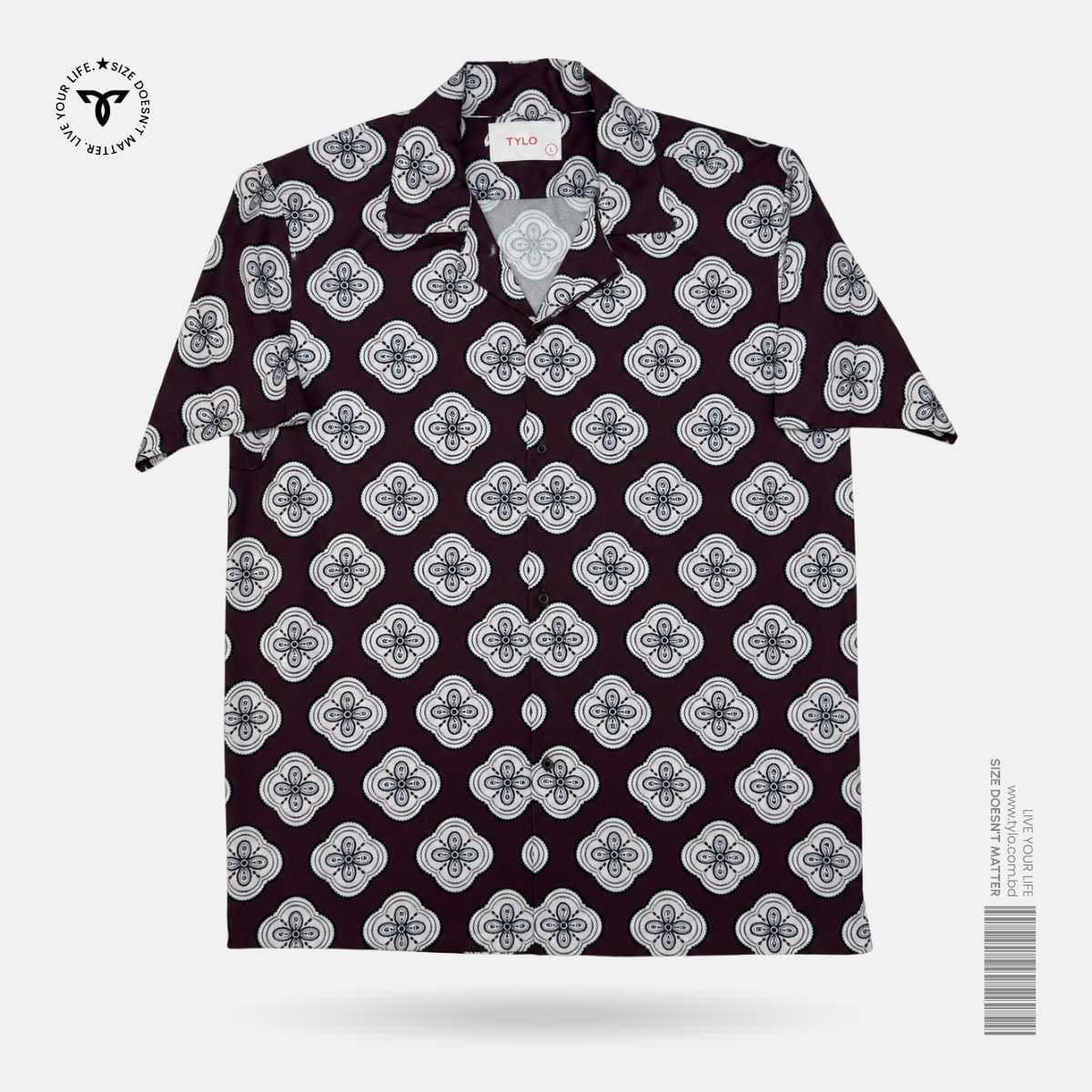 Retro Maroon Cuban Shirt showcase 1