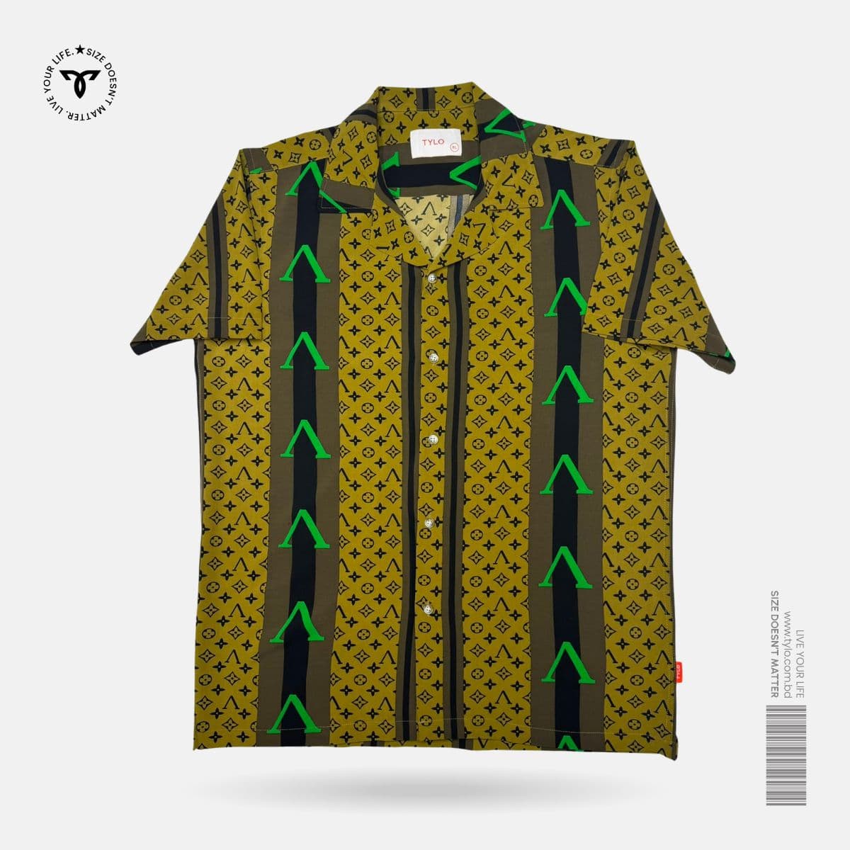 Mustard Monogram Cuban Shirt showcase 1