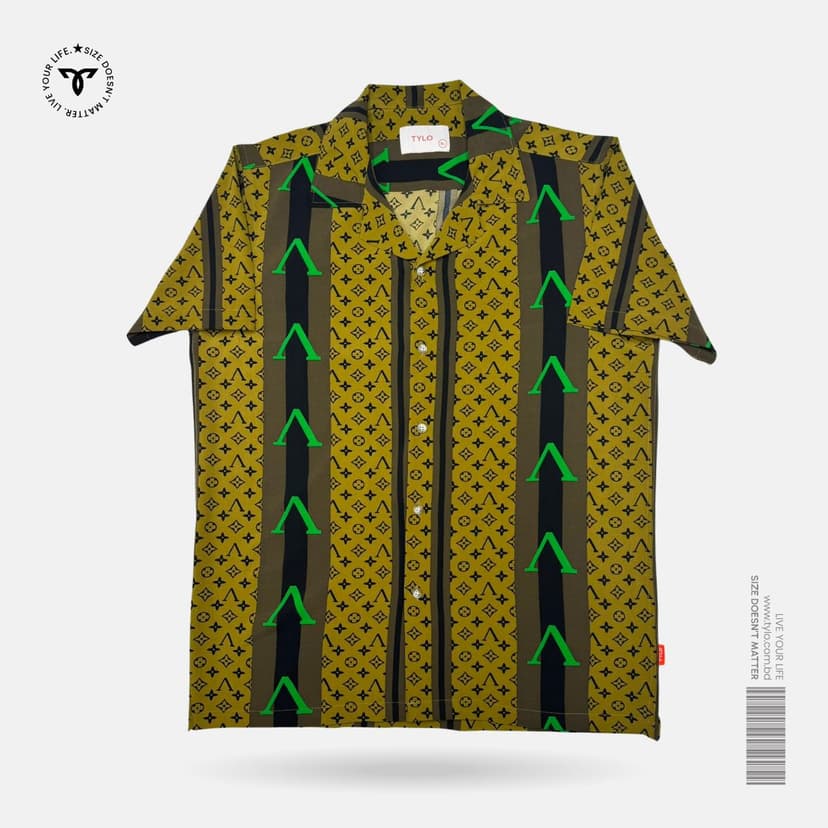 Mustard Monogram Cuban Shirt