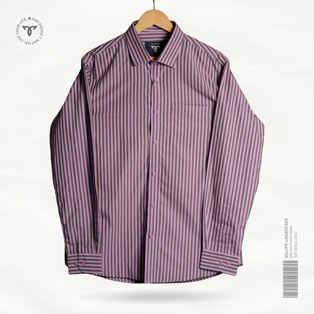 TYLO Premium Dusty Mauve Stripe Shirt showcase 1