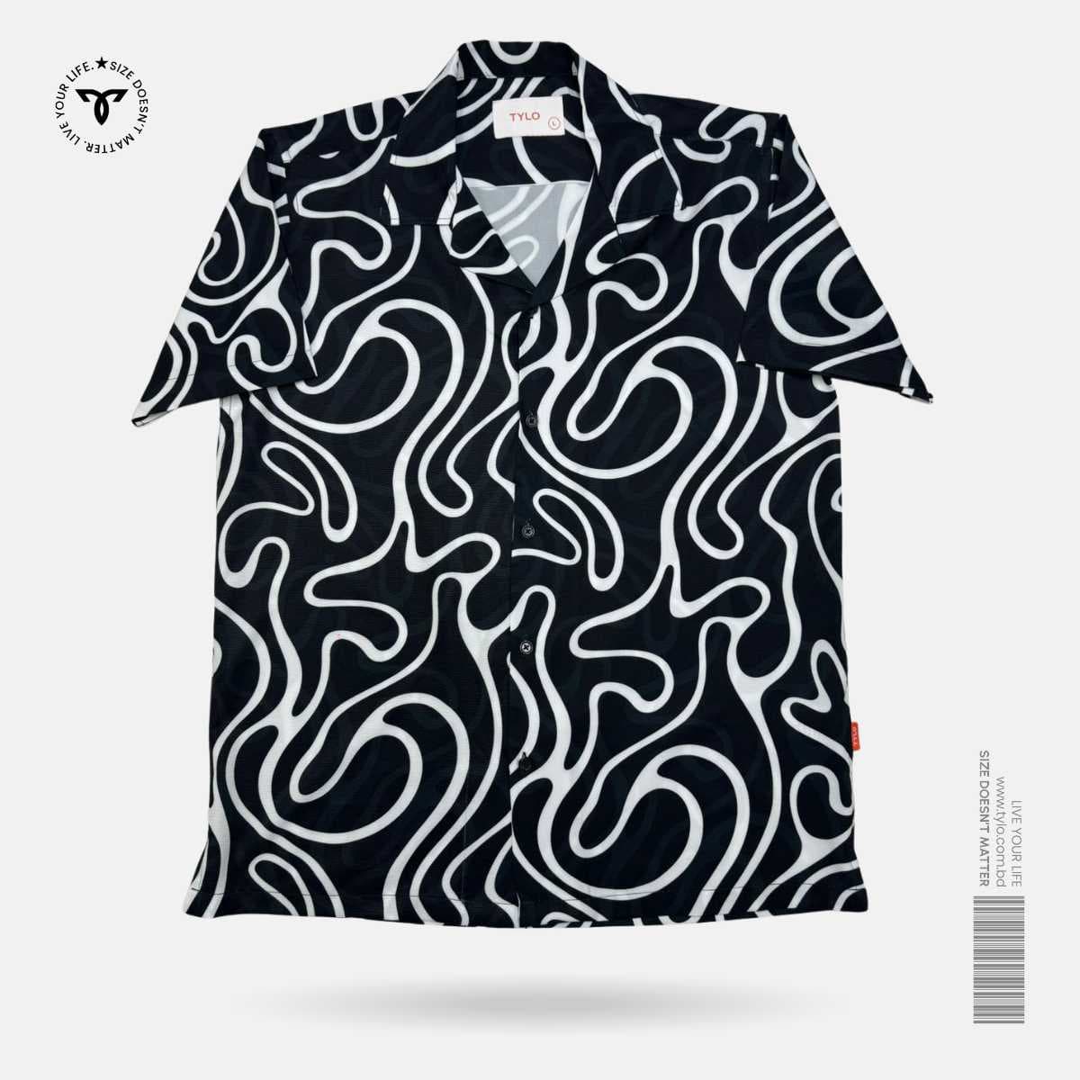 Black Wave Cuban Shirt showcase 1