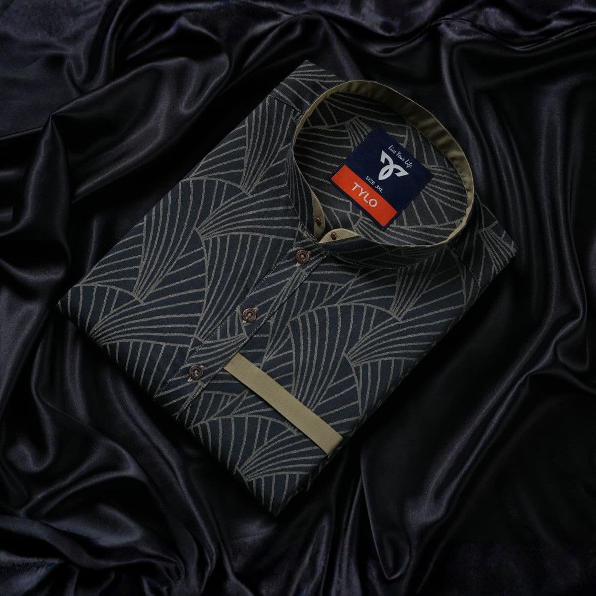 TYLO Olive & Black Jacquard Premium Panjabi