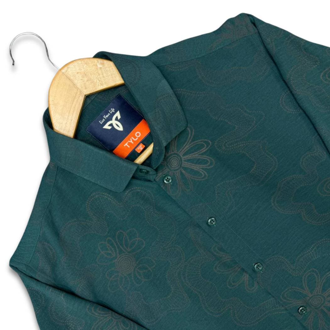 Teal Floral Premium Shirt showcase 2