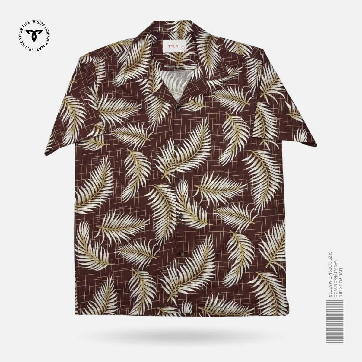 Brown Leaf Cuban Shirt showcase 1