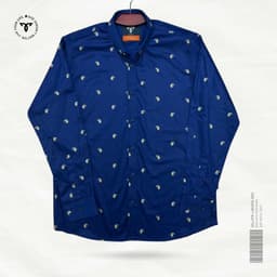 Royal Blue Paisley Premium Shirt view 0
