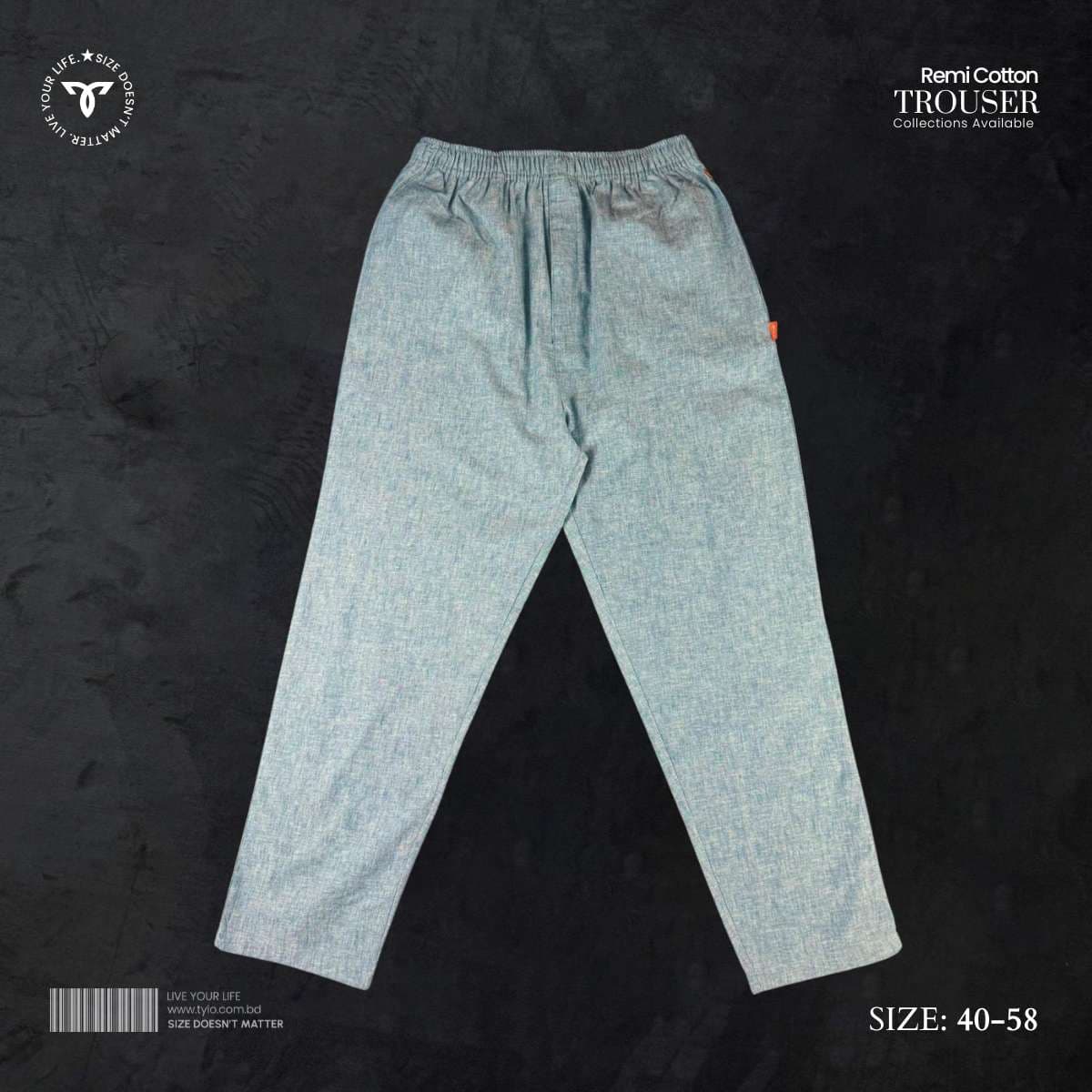 Remi Cotton Relaxed Trouser – Light Blue showcase 1