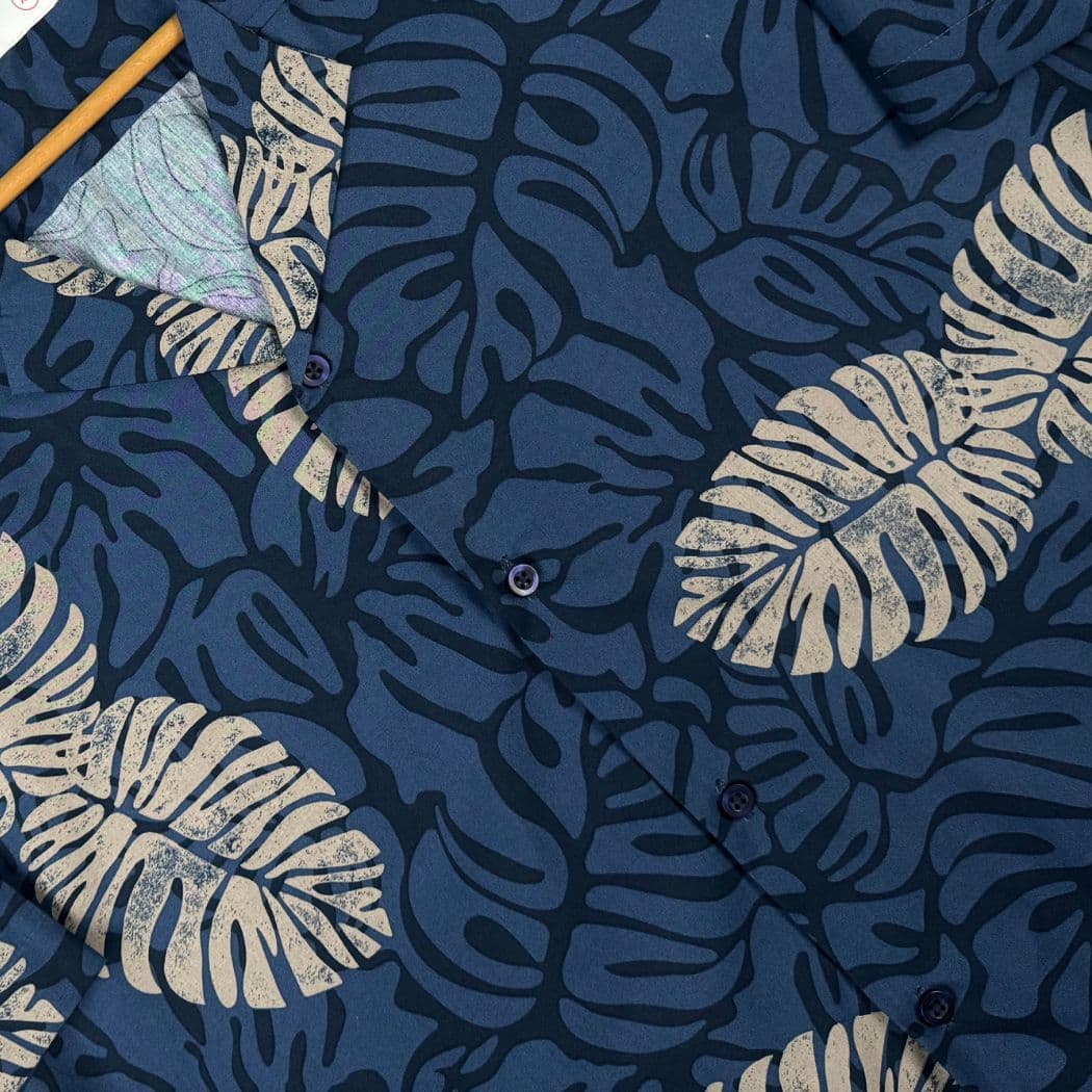 Midnight Monstera Cuban Shirt showcase 2