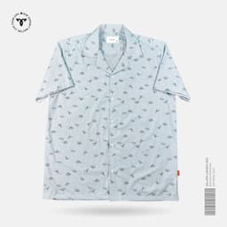 Sky Mini Leaf Cuban Shirt view 0