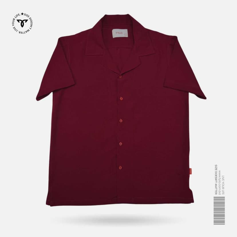 Wine Burgundy Cuban Shirt