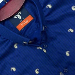 Royal Blue Paisley Premium Shirt view 2