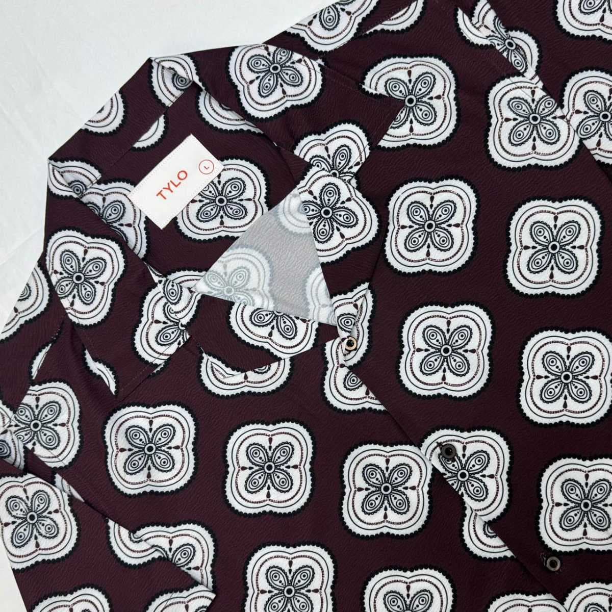 Retro Maroon Cuban Shirt showcase 2
