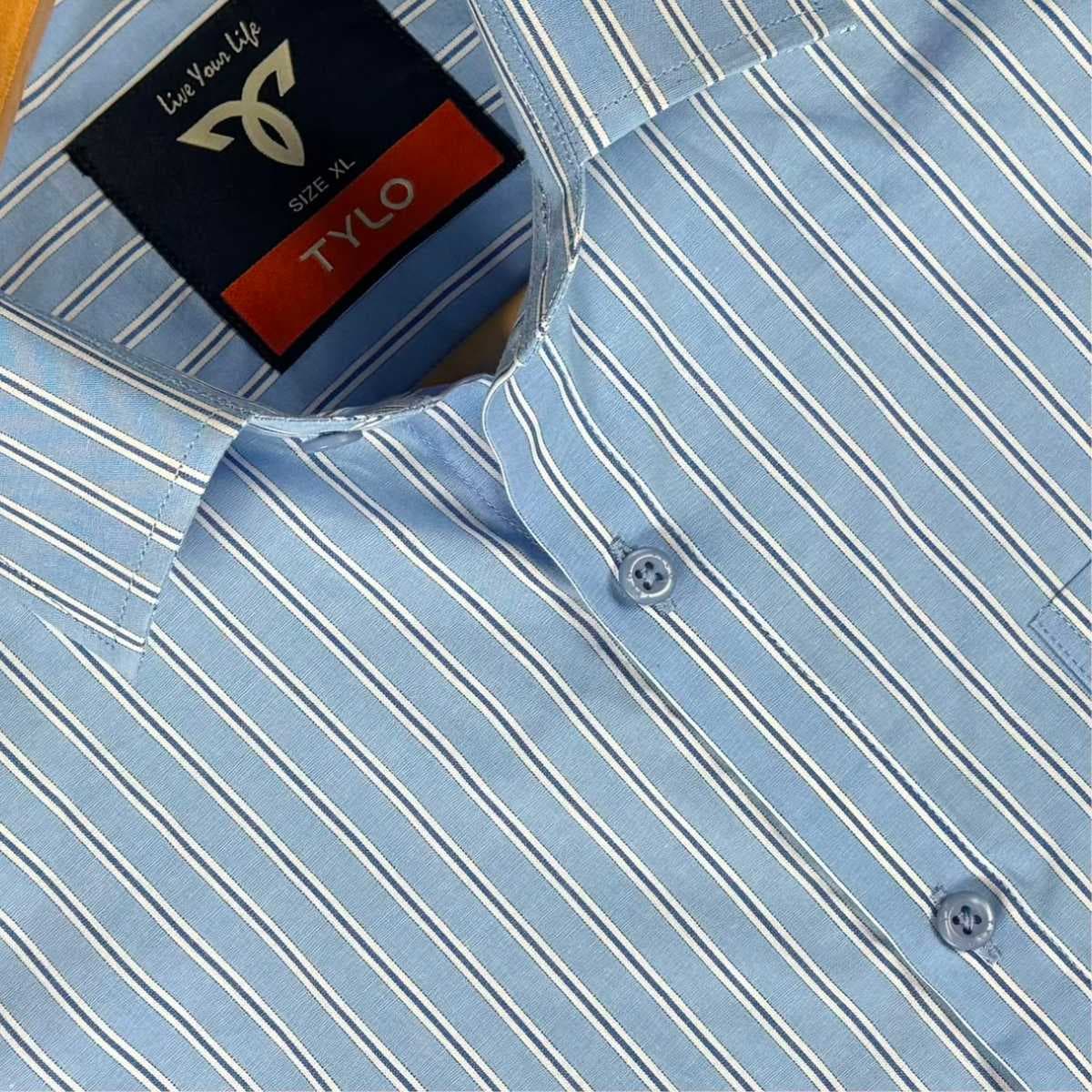 Classic Blue Double-Stripe Shirt showcase 3
