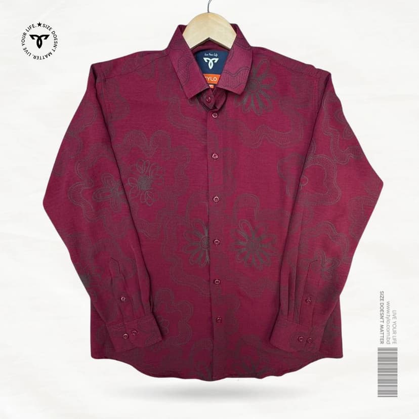 Maroon Floral Premium Shirt