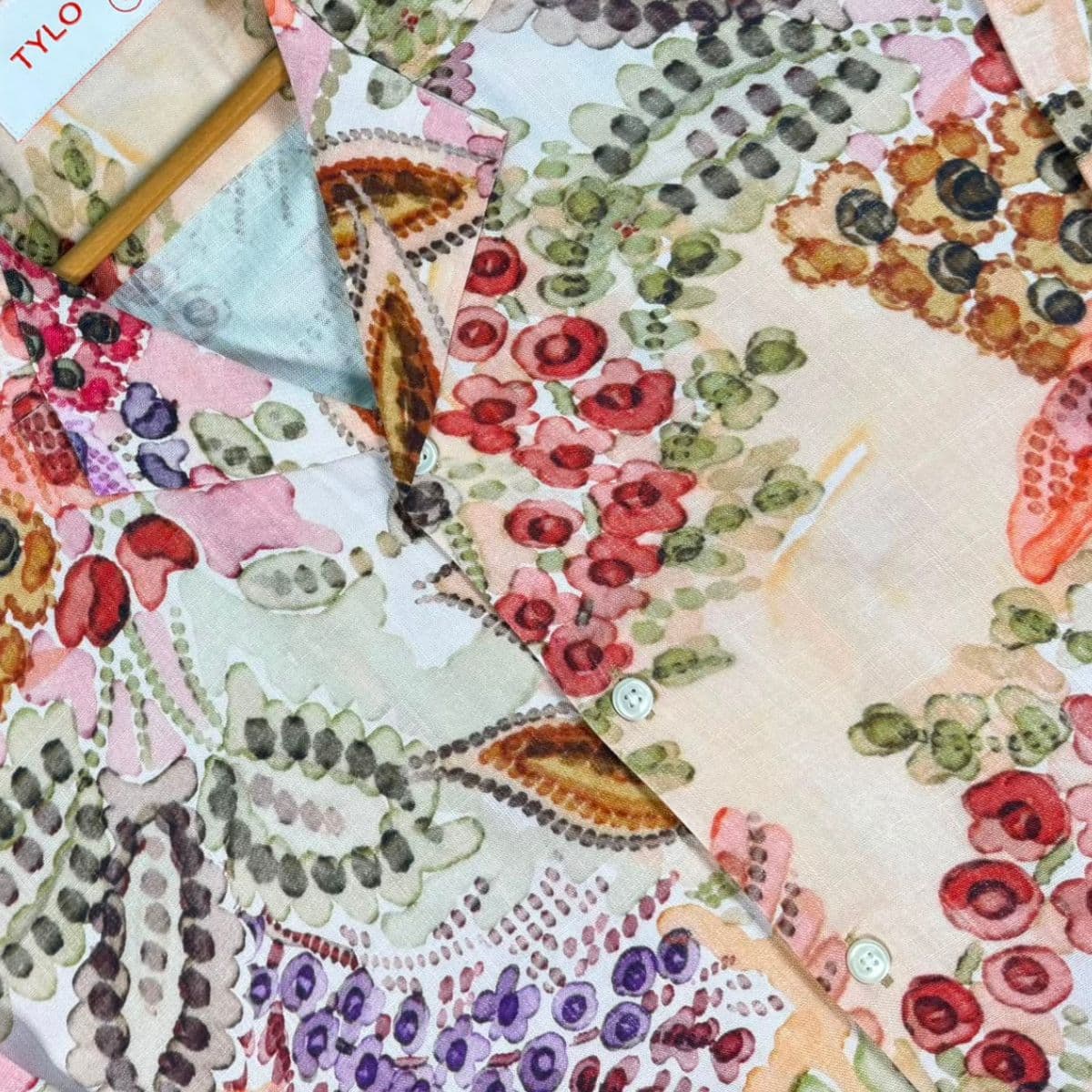 Multicolor Floral Print Cuban Collar Shirt showcase 3