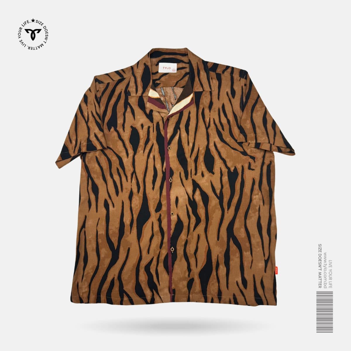Tiger Brown Cuban Shirt showcase 1