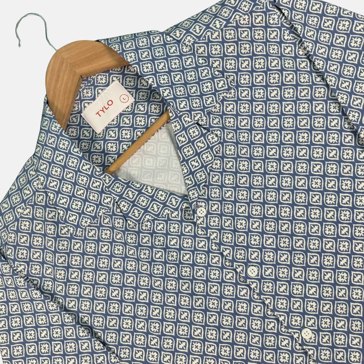 Blue Geometric Cuban Shirt showcase 2