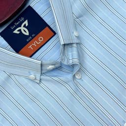 Sky Blue Executive Stripe Premium Shirt view 2