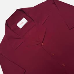 Wine Burgundy Cuban Shirt view 1