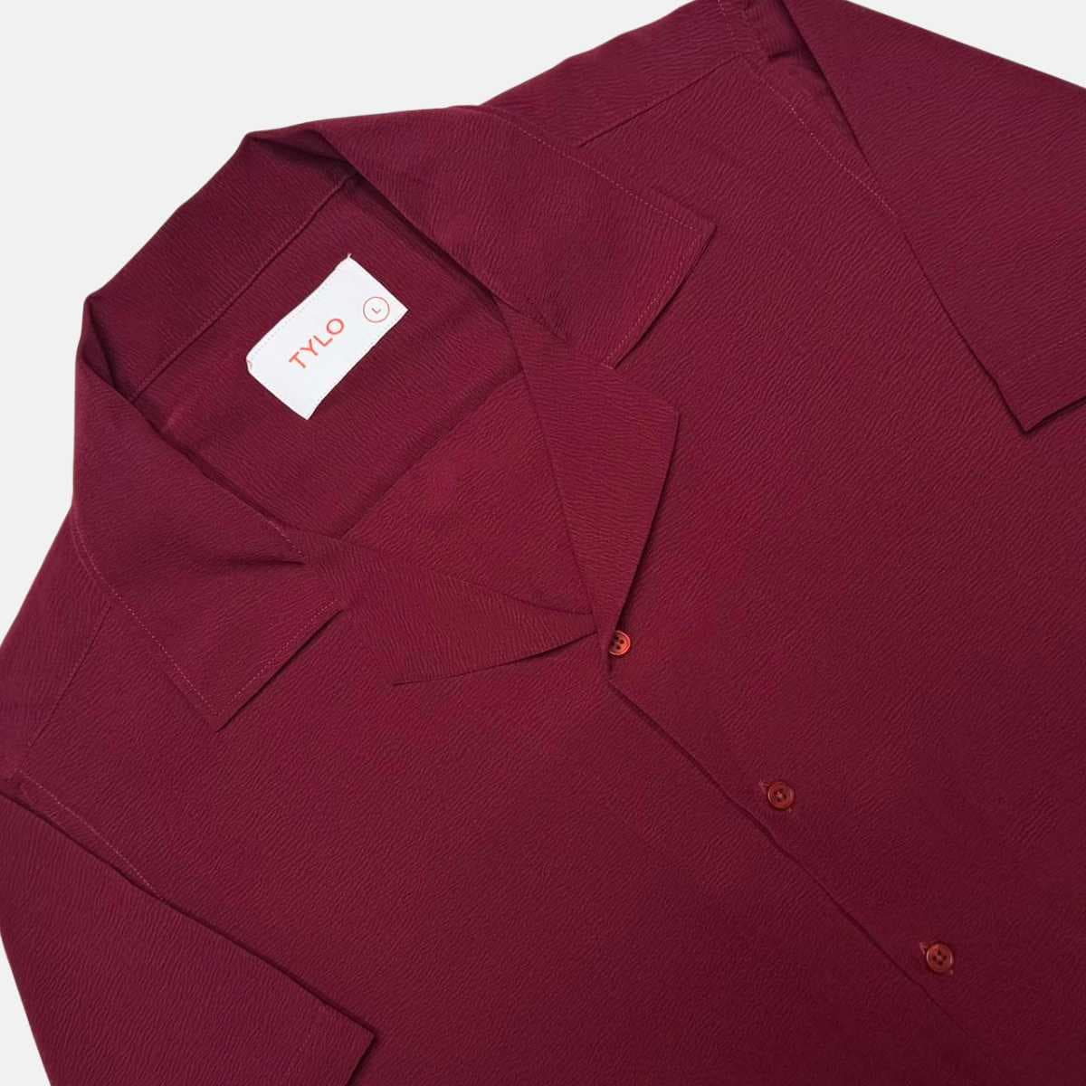Wine Burgundy Cuban Shirt showcase 2