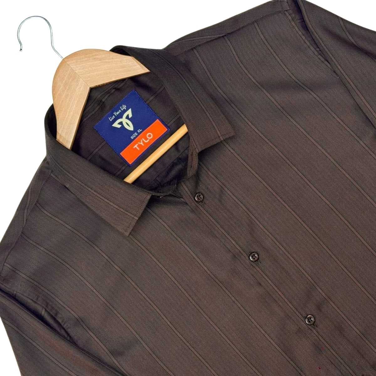 Espresso Shadow Stripe Premium Shirt showcase 2