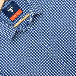 Royal Blue Check Premium Shirt view 2