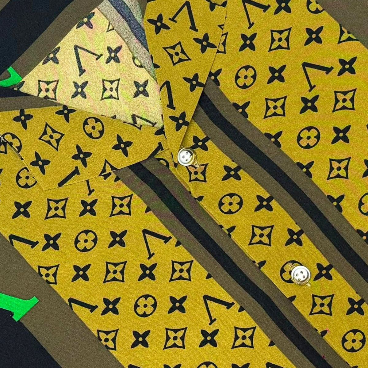 Mustard Monogram Cuban Shirt showcase 3