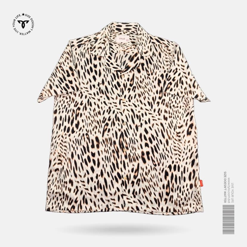 Ivory Leopard cuban shirt