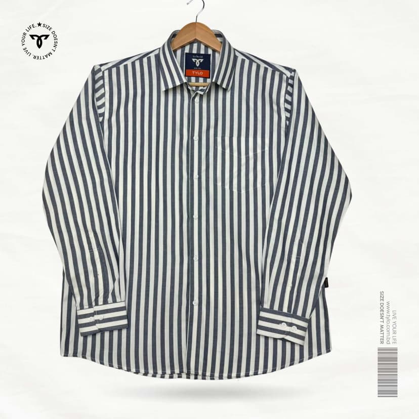 Ash Grey Stripe Premium Shirt