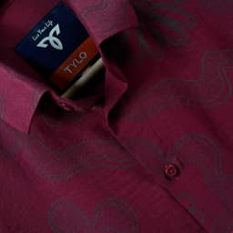 Maroon Floral Premium Shirt view 2