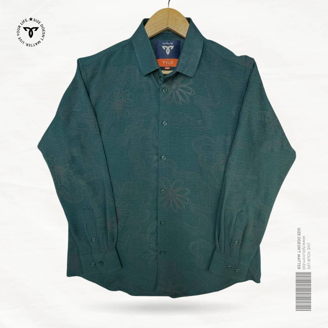 Teal Floral Premium Shirt showcase 1