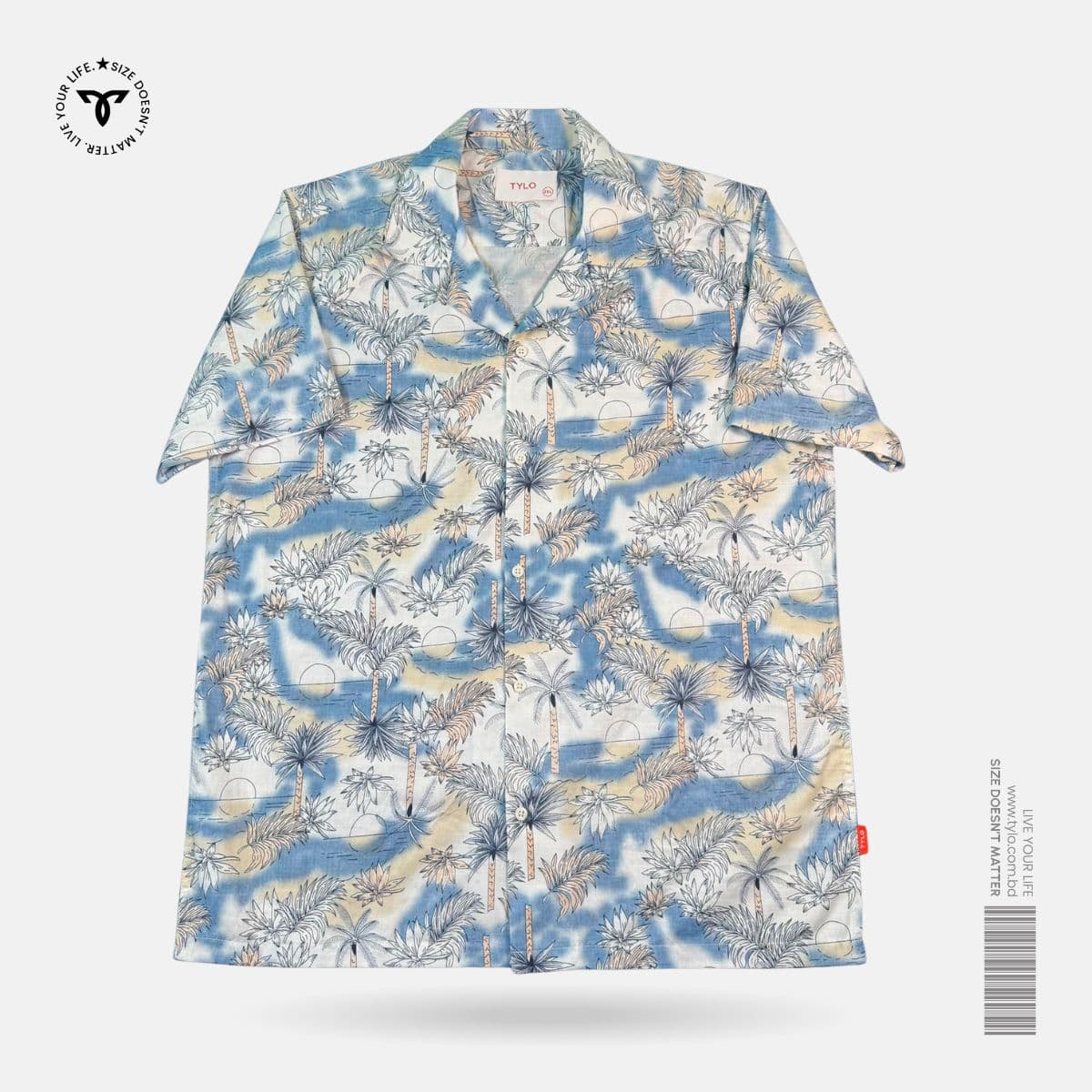 Blue Palm Sunset Cuban Shirt showcase 1