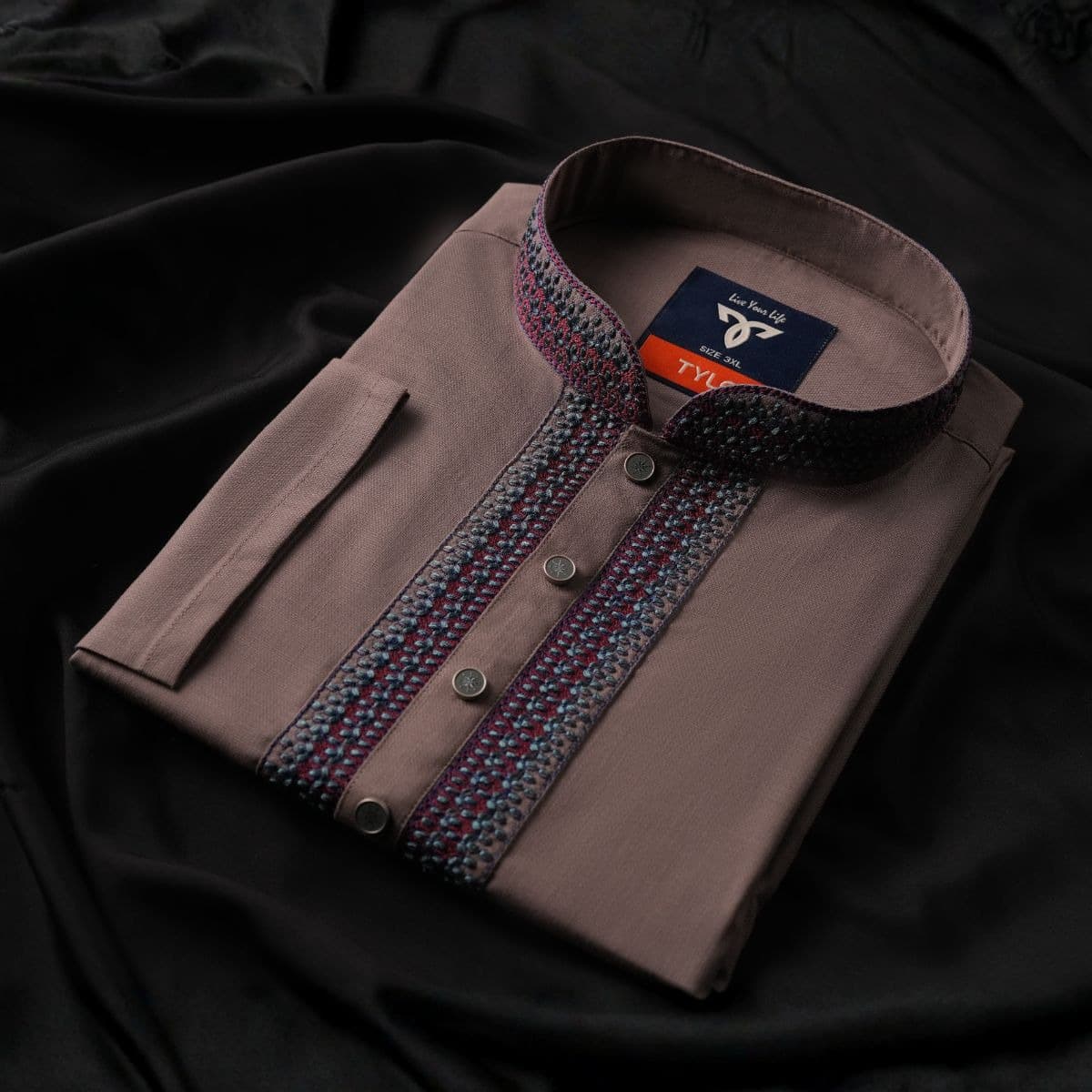 TYLO Mushroom Brown Premium Panjabi showcase 1