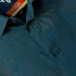 Teal Floral Premium Shirt view 2