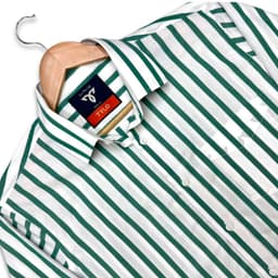 Emerald Stripe White Premium Shirt view 1