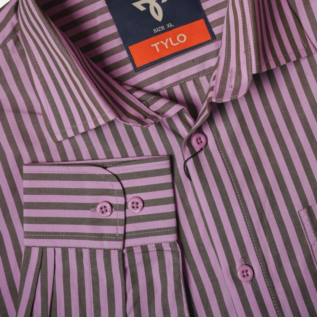 TYLO Premium Dusty Mauve Stripe Shirt showcase 2