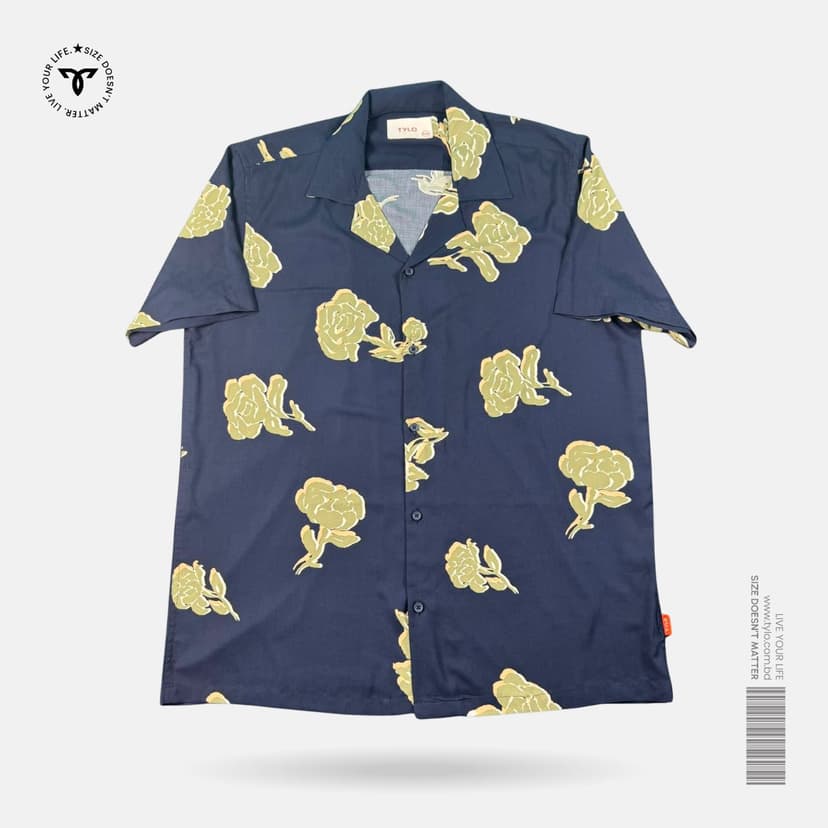 Midnight Rose Cuban Shirt